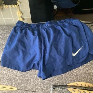 Nike mens Navy blue running drawstring shorts - short - Size XL - extra large